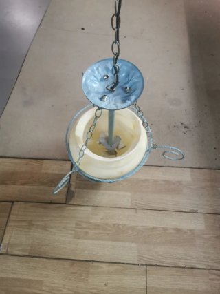 Lámpara de techo colgante de cristal y metal