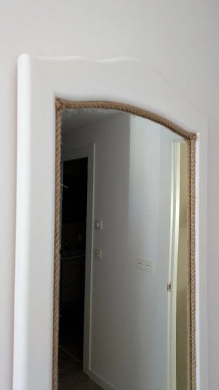 Espejo de pared blanco madera