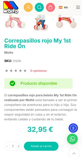 Correpasillos Molto Baby Rojo