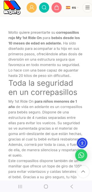 Correpasillos Molto Baby Rojo