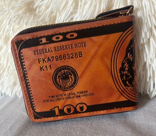 Cartera estilo billete de 100 USD