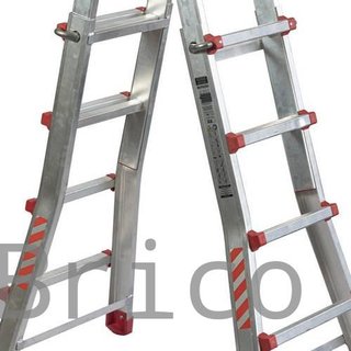 Escalera Telescópica Aluminio 5+5 Pestaña