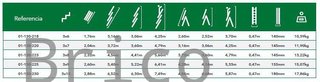 Escalera Aluminio 3x6 - 1,76+1,76+1,76 M - 54x25mm