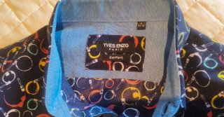 Camisa Yves Enzo Estampada Talla L