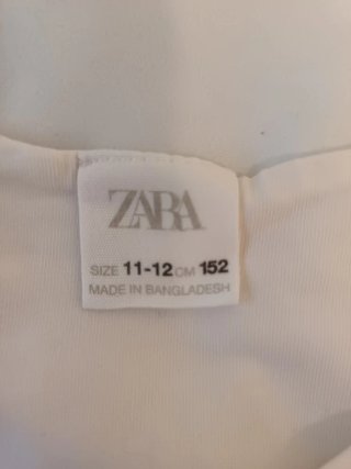 Top Zara Blanco Niña Talla 11-12