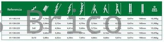 Escalera Aluminio 3x9 - 2,60+2,60+2,60 M - 60-60-60x25mm