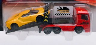 MAN TGS CAMIÓN GRÚA CON FORD GT MAJORETTE TRAILER