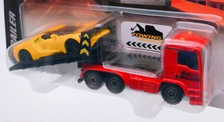 MAN TGS CAMIÓN GRÚA CON FORD GT MAJORETTE TRAILER