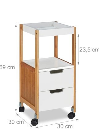 Carrito Cocina Relaxdays Cajones Bambú