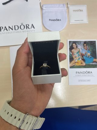 Anillo Pandora Solitario Corona Brillante