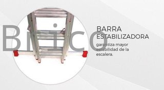 Escalera Aluminio 3x19 - 5+5+5 M - 80x25mm