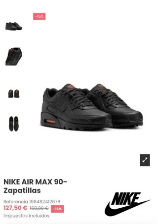 Zapatillas Nike air max 90 Black Orange 42