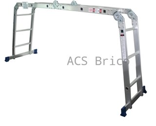 Escalera Multisusos Aluminio Profesional 4x3 Peldaños Plataforma - 10086