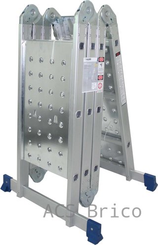 Escalera Multisusos Aluminio Profesional 4x3 Peldaños Plataforma - 10086