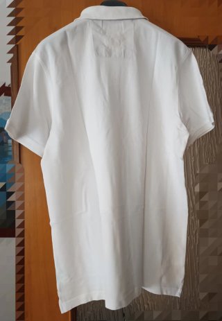 Polo uomo bianco con fantasia
