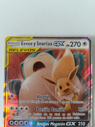 Pokémon Eevee & Snorlax GX 120/181 NM ESP