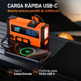 SIN ABRIR 3 en 1 Arrancador de Batería Coche 8000A