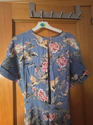 Mono estampado floral azul
