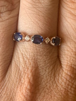 Anillo Plata Zafiros