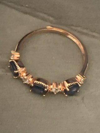 Anillo Plata Zafiros