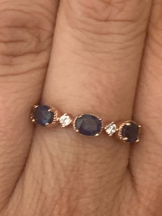Anillo Plata Zafiros