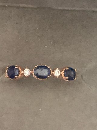 Anillo Plata Zafiros
