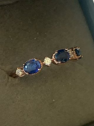 Anillo Plata Zafiros