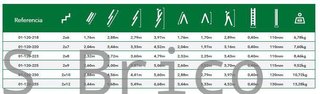 Escalera Aluminio 2X12 - 3,44+3,44 M - 66-66x25mm