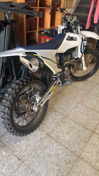 Husqvarna Motocross Moto Azul/Blanca 350 4t