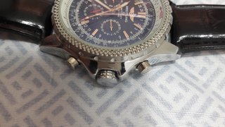 Reloj Breitling Alta Gama Negro/Plata