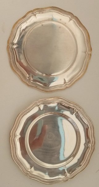 12 PLATO DE PAN ALPACA CON BAÑO DE PLATA