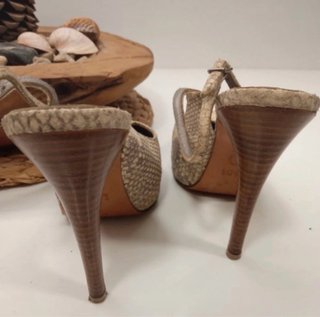 Zapatos de tacón piel slingback