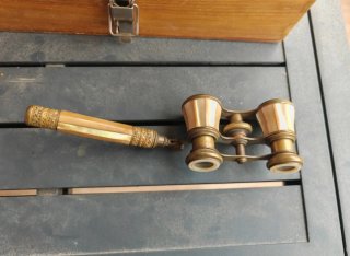 Binocolo antico opera madreperla
