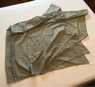 Sciarpa stampata beige e multicolore