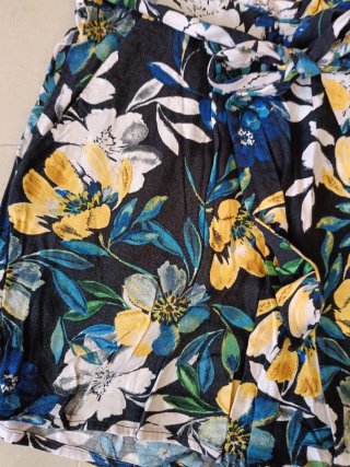 Pantalones cortos florales cintura elástica