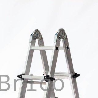 Escalera Telescópica Articulada Aluminio 3+3 Pestaña