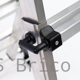 Escalera Telescópica Articulada Aluminio 3+3 Pestaña