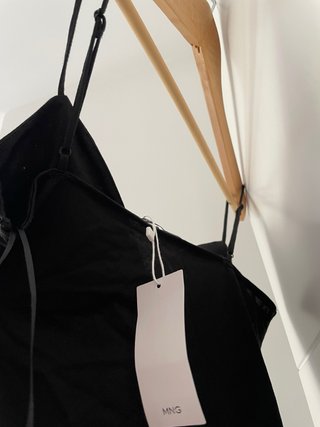 Vestido negro largo tirantes nuevo