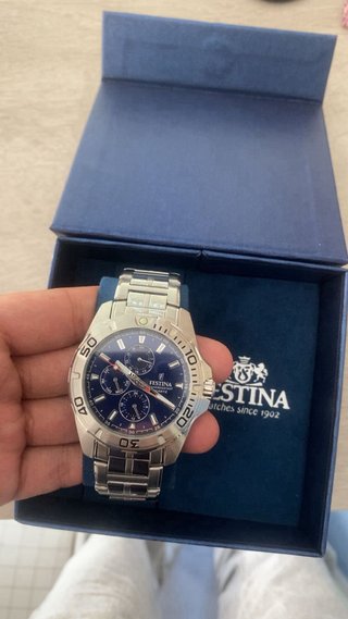 Reloj Festina Cronógrafo Azul y Plateado