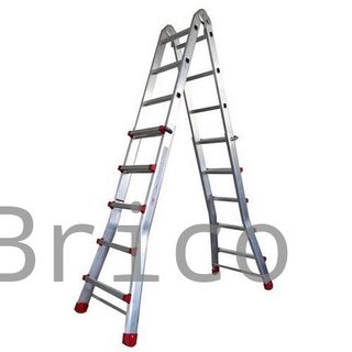 Escalera Telescópica Aluminio 4+4 Pestaña
