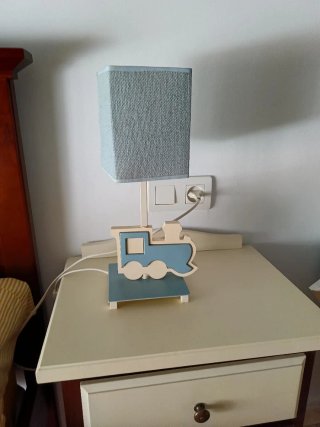 Conjunto Lámpara infantil tren .