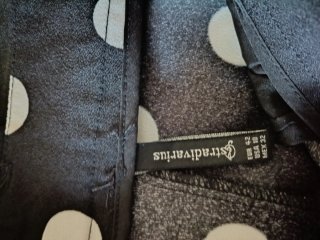 Pantalón lunares negro y blanco mujer
