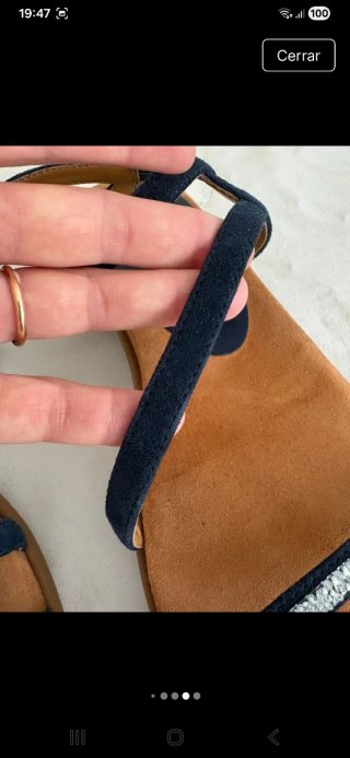 Sandalias Unisa Azul Marino con Brillantes
