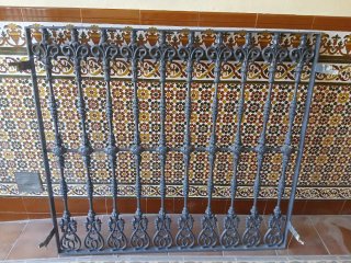 Reja de hierro macizo forjado