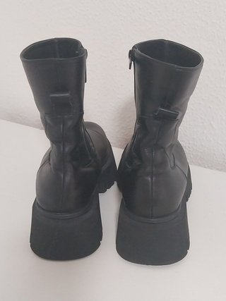 Botas de piel negras Zara Suela Track, Talla 40