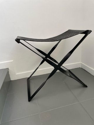 Taburete Plegable Karr Cuero y Acero