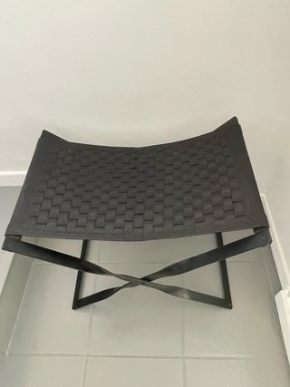 Taburete Plegable Karr Cuero y Acero