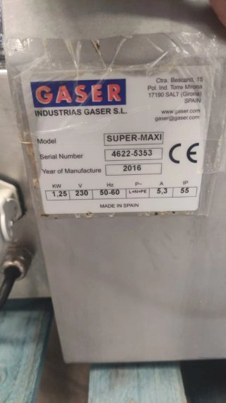 Máquina  de Hamburguesas marca GASER SUPER MAXI