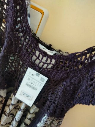 Vestido de zara con crochet talla S