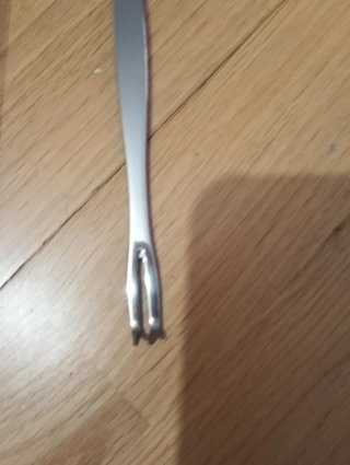 Cuchara de metal plateada especial marisco